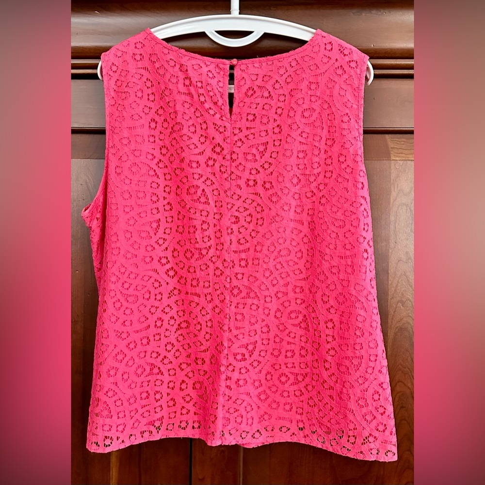 Talbots Pink Tank Top with Rounded Neckline - Picture 2 of 2